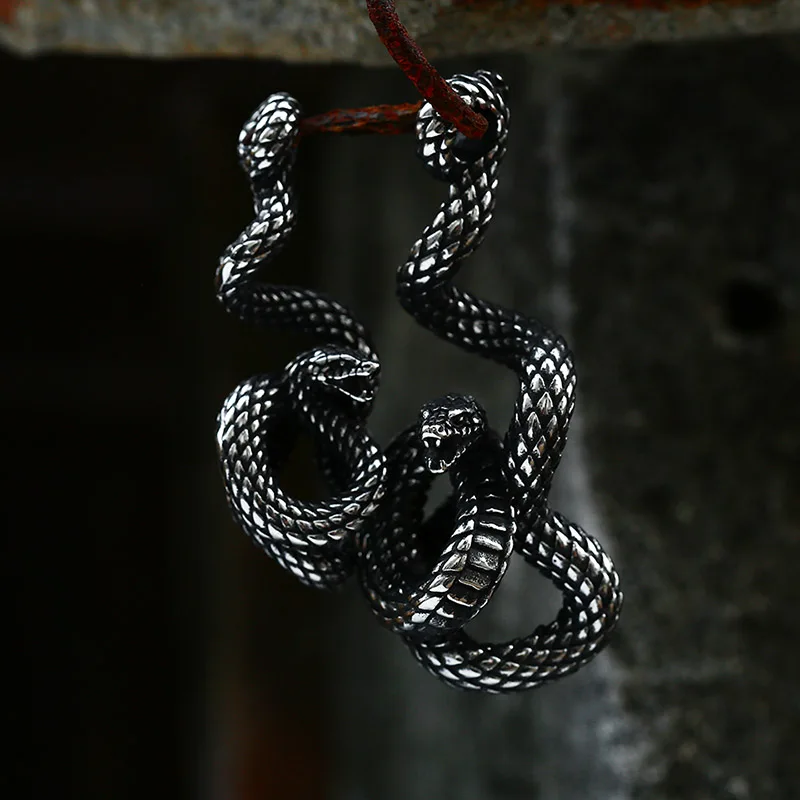 Beier 316L Stainless Steel Fashion Animal Snake Pendant Men And Women Pendant Necklace Punk High Quality Jewelry LLLHP135P