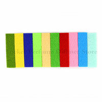 20Pcs/Lot Rectangle Diffuser Pads Colorful Aromatherapy Felt Pads For Essential Oil Aromatherapy Necklace Perfume Locket Jewelry