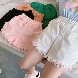 IENENS Girl Casual Shorts Kids Cotton Short Pants Five Colors Baby Bottoms Fit 4-11Y Child Casual Clothes Clothing