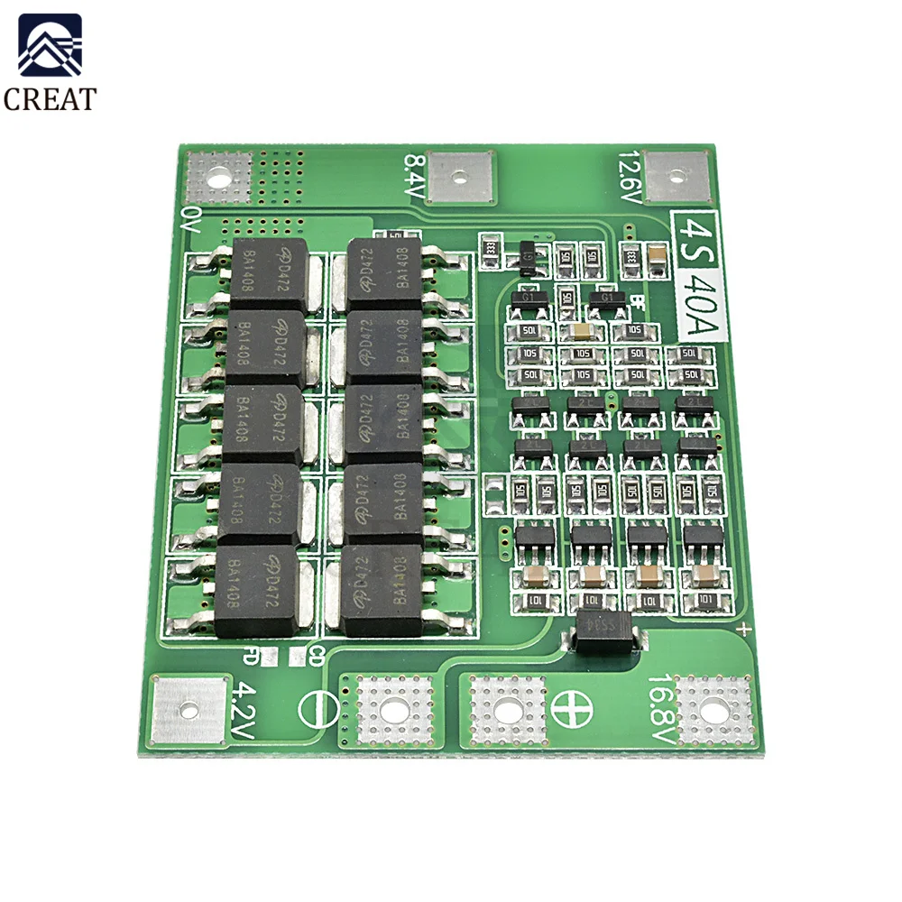 BMS 3S/4S  Li-ion Lithium Battery Charger Protection Board 12V/24V With Balancing 3S/4S 10/20/25/30/40/60A Bms Balancer Equalize