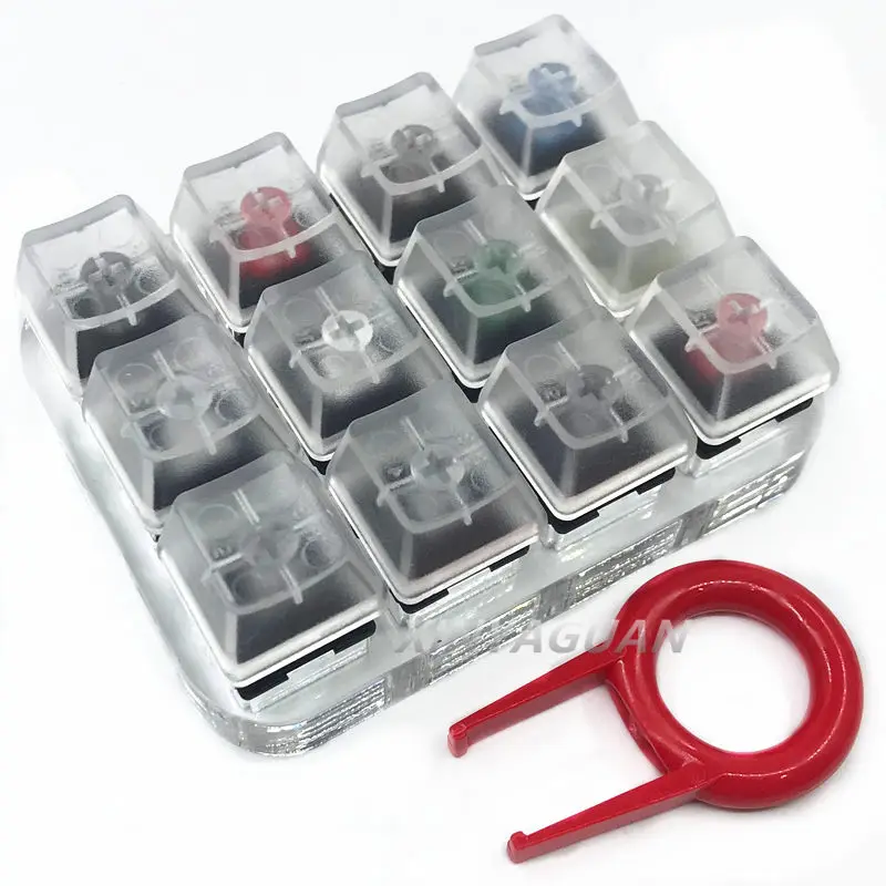 

Mechanical Keyboard Cherry MX Switch Tester 3 Pin Black Red Brown Blue Green Milk White Silent Red 4 9 12 Key Translucent Keycap