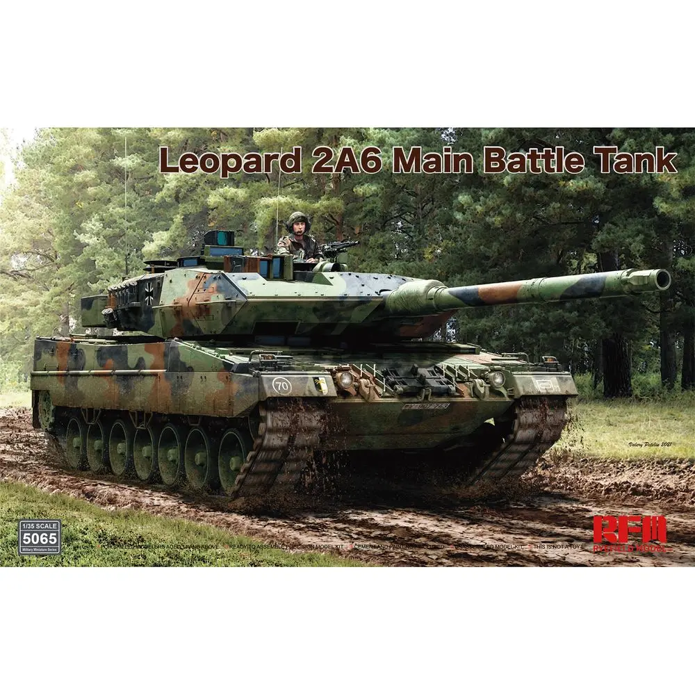 RYEFIELD MODEL RFM RM-5065 1/35 Leopard 2A6 Main Battle Tank - Scale Model Kit