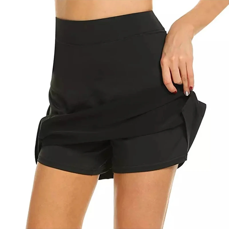 Damen aktiven leichten Rock Laufen Tennis Golf Workout Sport Hot Sale Mode Skorts mit Unterwäsche für 2024 Sommer Damen