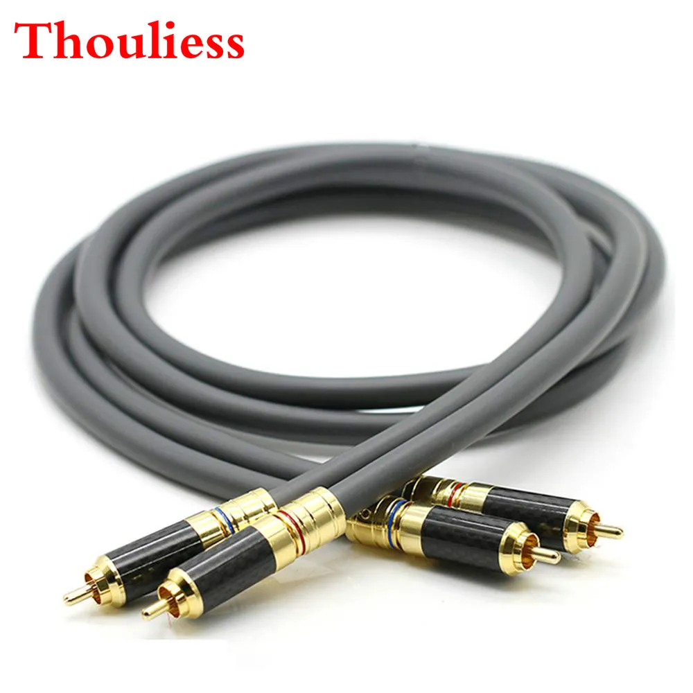 

Thouliess HIFI M850SW Signal Cabel Hi-end Single Crystal Copper Audio Corld Wire Line RCA Interconnect Audio Cable