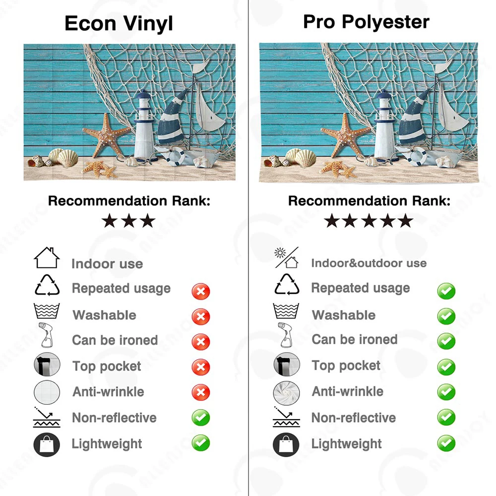 Allenjoy Zomer Fotografie Achtergrond Zeilboot Zeester Netto Vuurtoren Strand Hout Kind Verjaardag Portret Achtergrond Photobooth