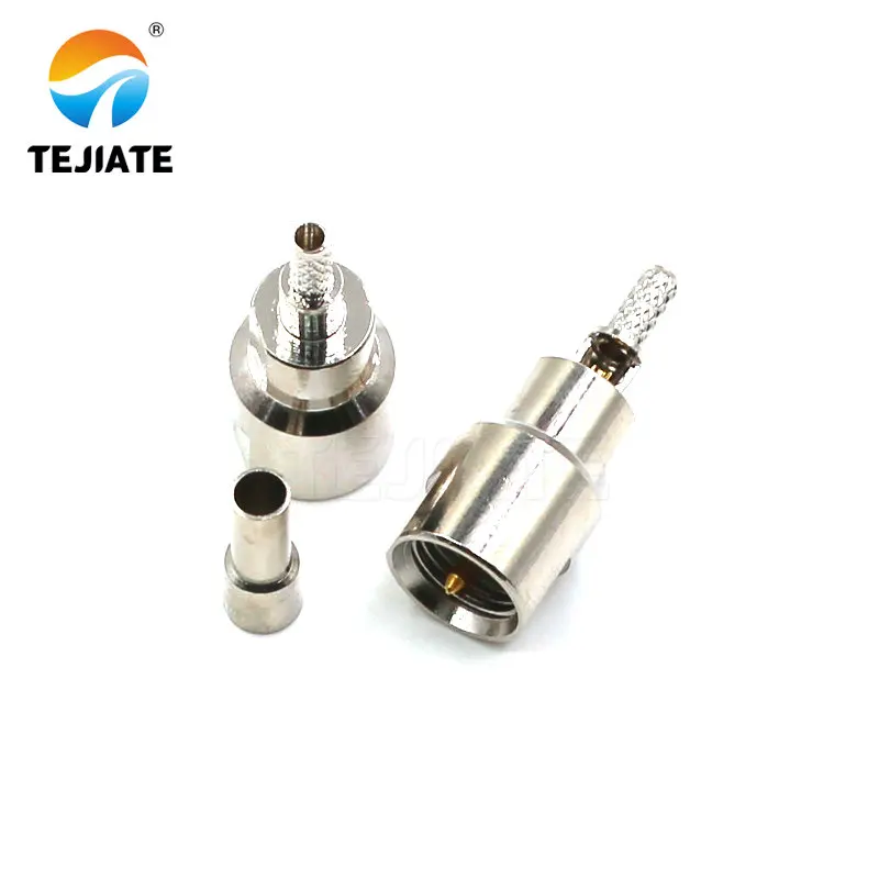 2PCS FEM-J-K-1.5 RF Coaxial Connector FEM Adapter Opening Type No Wired Communication Cable Connector Nickel Plating