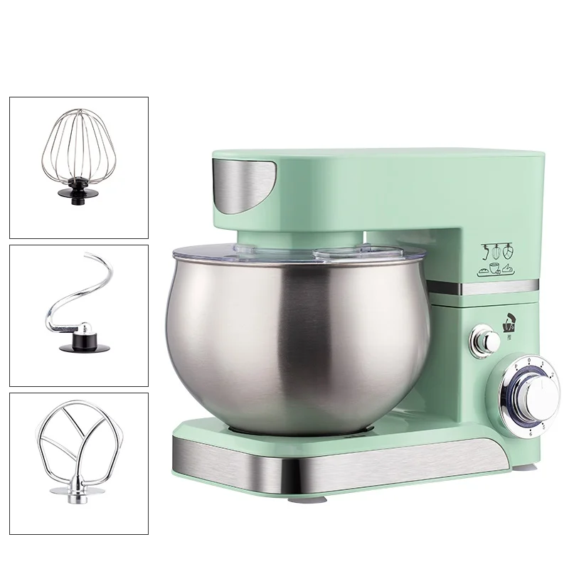 220V 5.5L Electric Dough Mixer 6 Gear Adjustment Green/Black Color Available 1200W Household Multifunctional Kitchen