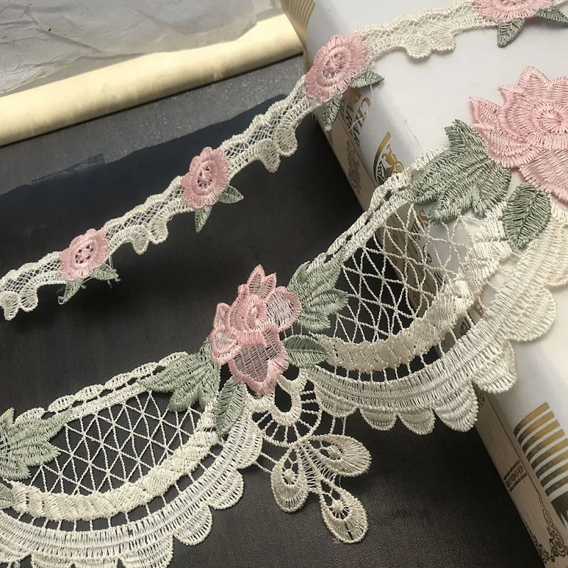 1 Yard Antique Lace Trims For DIY Craft Sewing Accessories Embroidery Flower Webbing For Sofa Cushion Decoration Materials