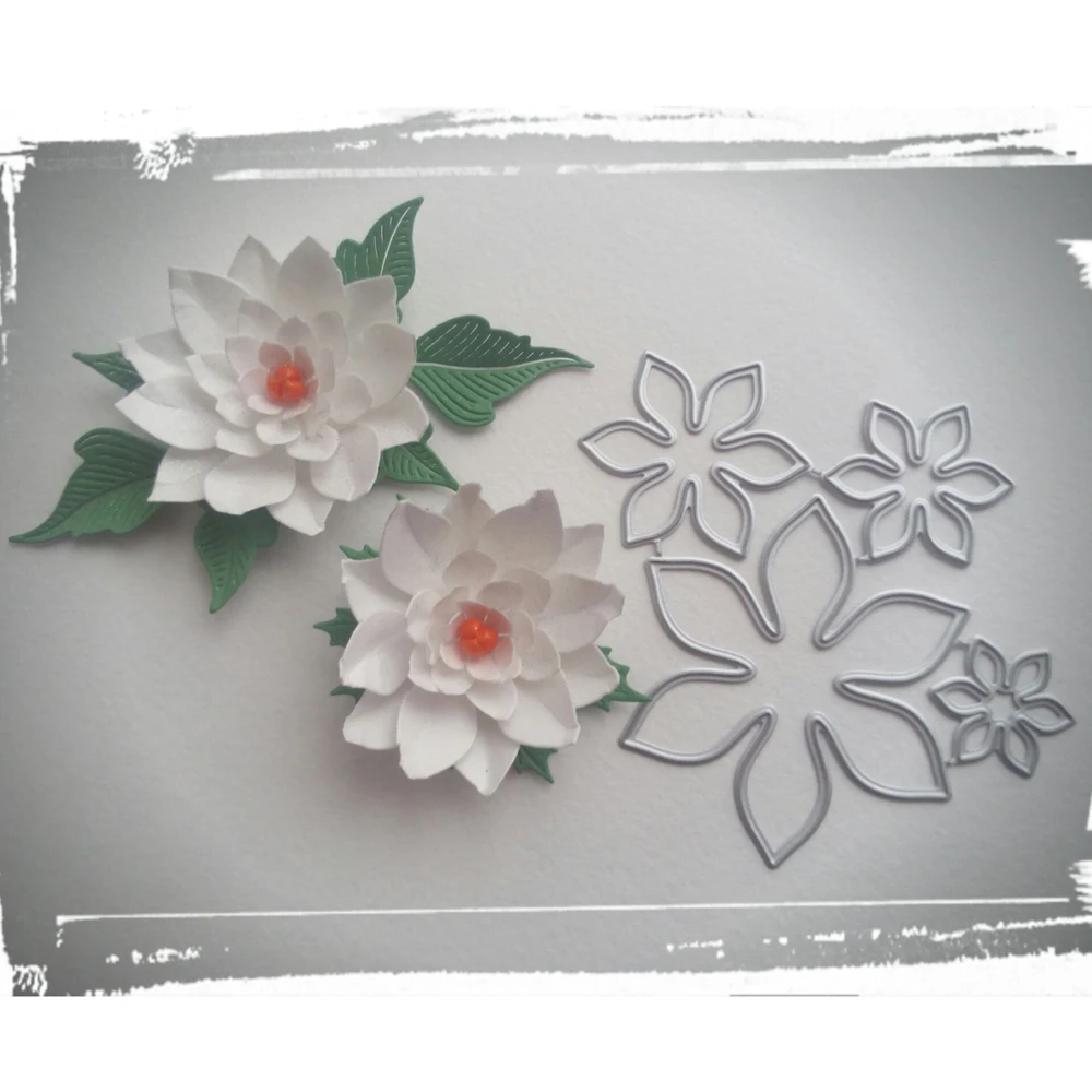 Beautiful flower combination 6-leaf flower decorative metal cutting die scrapbook paper knife die stamping die new die