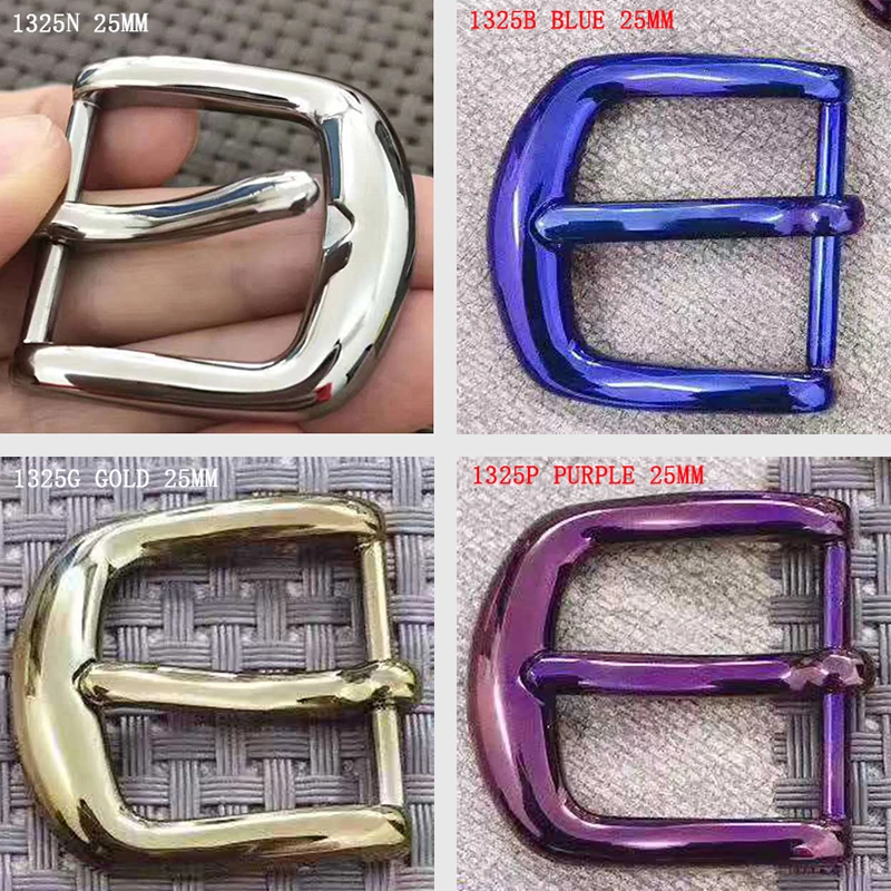 Pure Titanium Lightweight Anti-Allergic D-Shaped Belt Buckle Of Burn-Gold,Burn-Blue,Burn-Purple,Titanium Color,Matte For Women