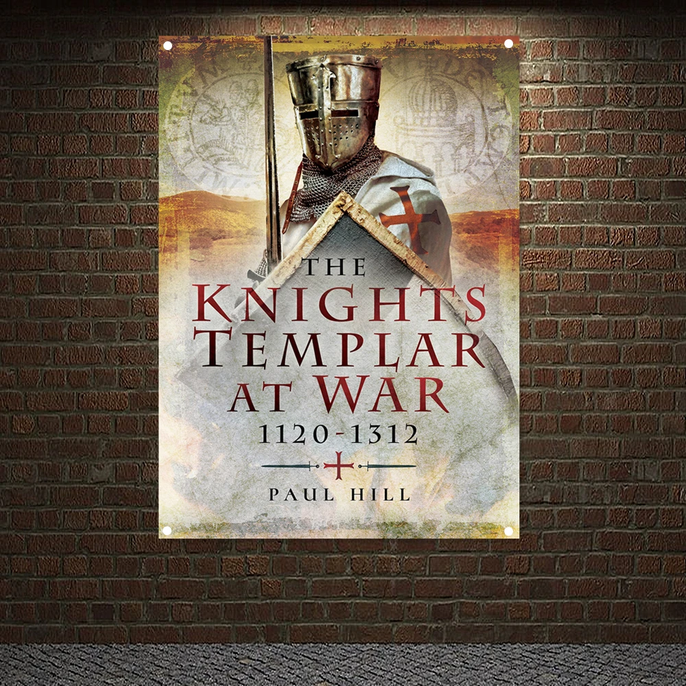 

Medieval Knights of Christ History Poster Banners Wall Art Vintage Knight Templar Wall Hanging Crusades Paintings Home Decor N5