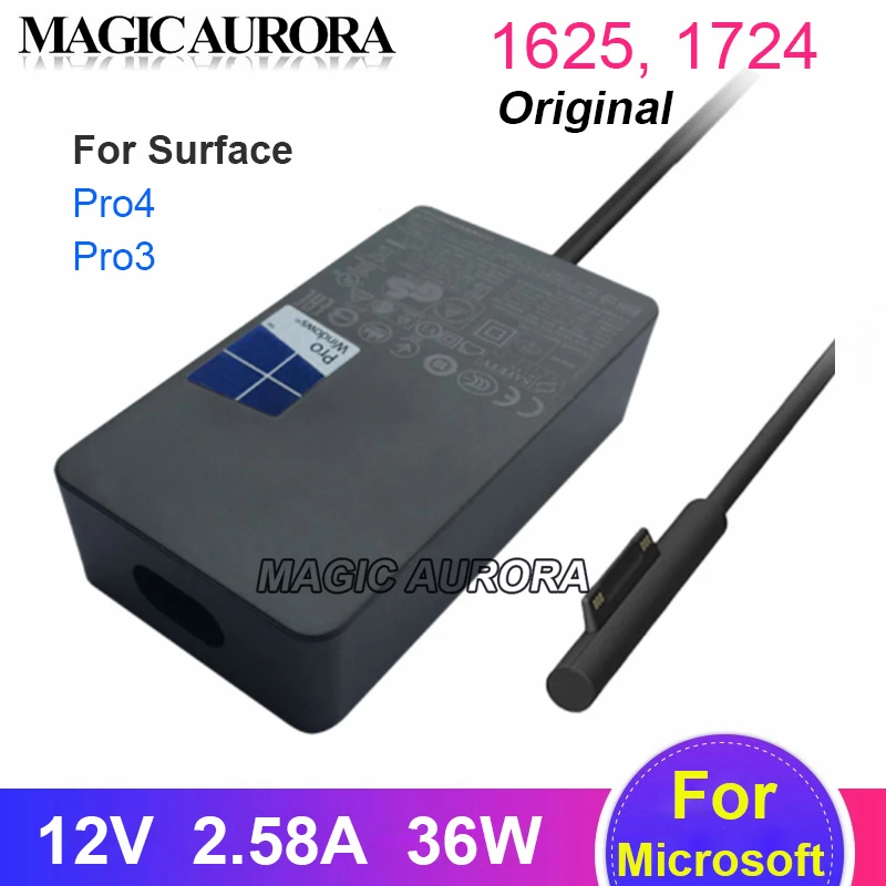 

Original 1625 1724 36W Fast Charger For Microsoft Surface Pro4 Pro3 AC Adapter 12V 2.58A 5V 1A Laptop Power Supply