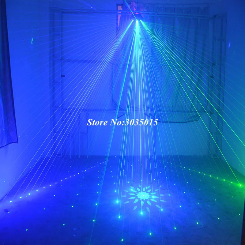 Professional RGB Laser Light 6 Eyes Laster Light DMX Stage Light for Disco Dance Halls Bars KTV Nightclub Wedding Family Party