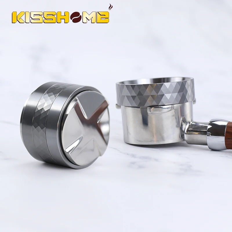 Coffee Tamper Espresso Distributor Leveler 53mm Adjustable Double-Head For 54mm Breville Portafilter Barista Accessories Tools