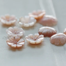 DIY Supply-Natural Shell Fiinding Beads flower Cap Leaf Charms (S4)