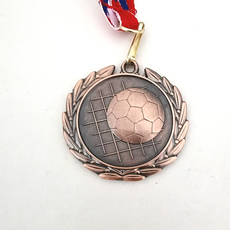 New Football medal School Sports Medal Gold Silver Bronze Motion, Honor Communication Ability/self-confidence Developing 5.0 cm