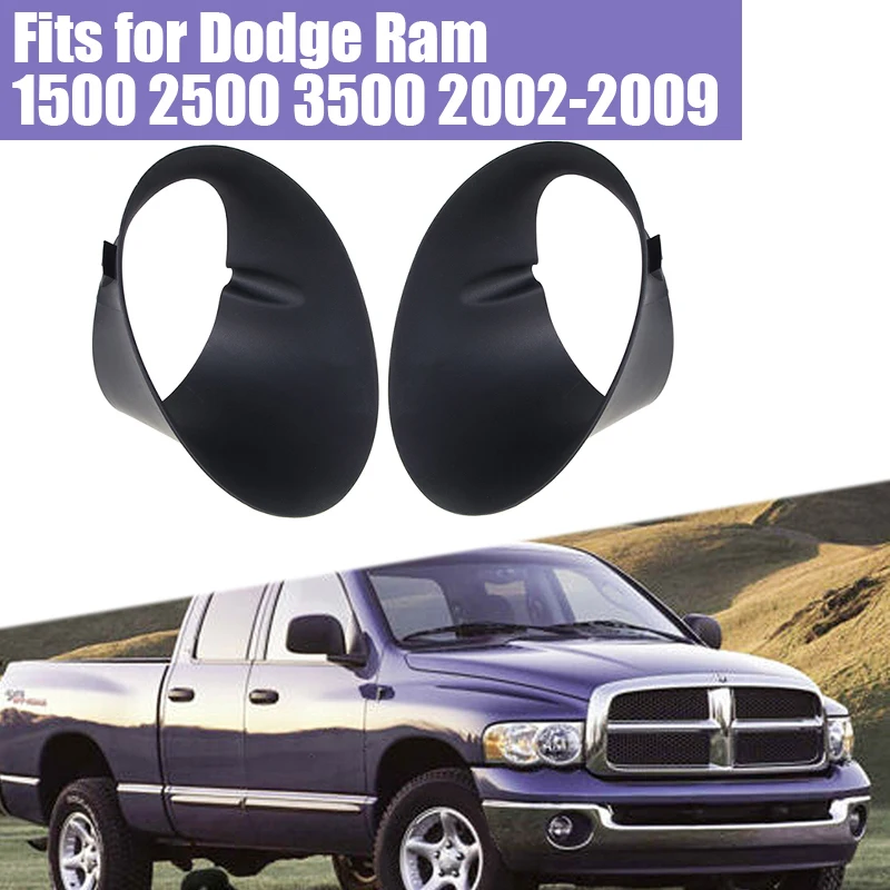 Car Fog Lights Frame Front Bumper Bezel Lamp Cover Fit For Dodge Ram 1500 2500 3500 2002-2009 , Car Accessories