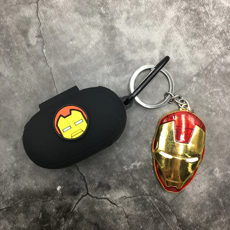 Custodia per auricolari Marvel per Samsung Galaxy Buds/Buds + custodia per cuffie Bluetooth Wireless in Silicone con portachiavi