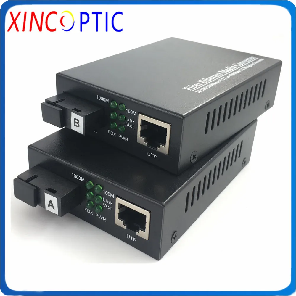 40KM 1000M Singlemode Single Fiber 1310/1550nm SC/UPC 10/100/1000M Gigabit Fiber Optic to 1RJ45 Ethernet Media converter