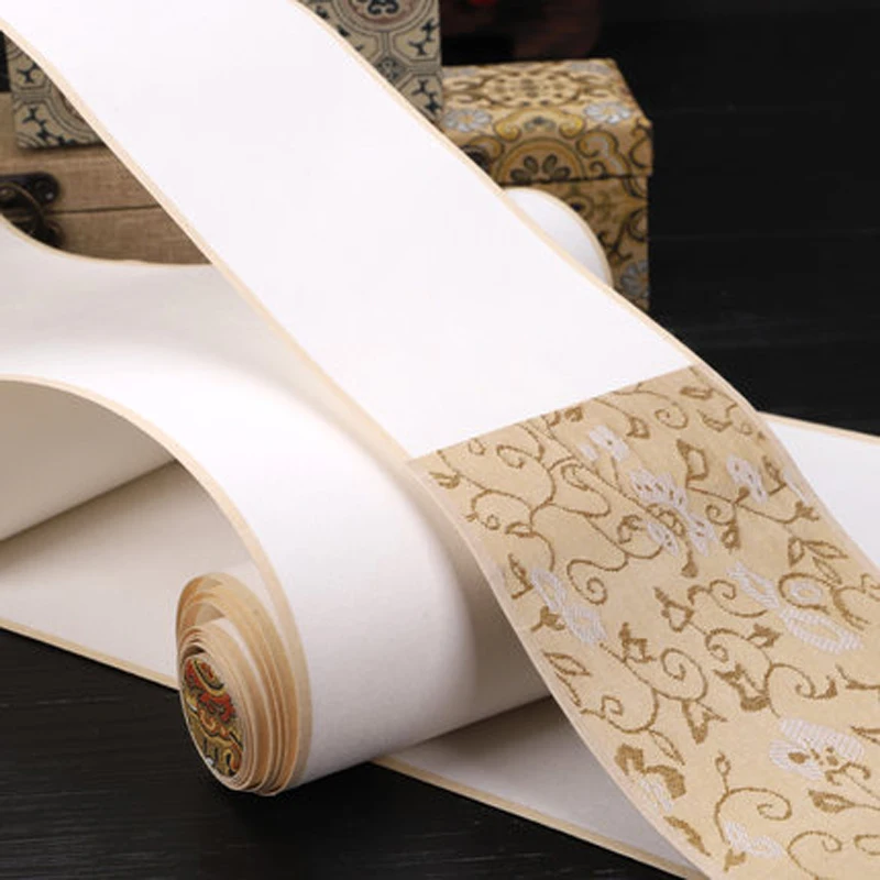 Calligraphy Brush Writing Scroll Xuan Paper Archaistic Rice-paper Chinese Painting Semi-Raw Rice Paper