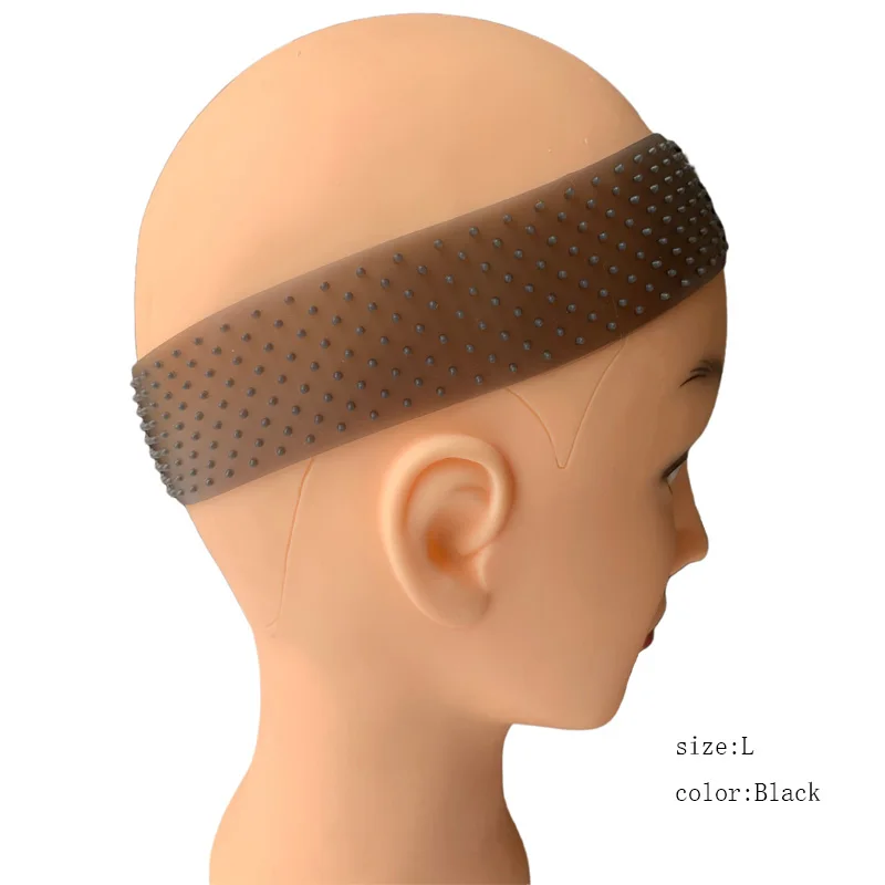 

2 Pcs Transparent Silicone Wig Grip Headband Soft Drop-Shaped Elastic Yoga Sports Silicon Wig Head Band
