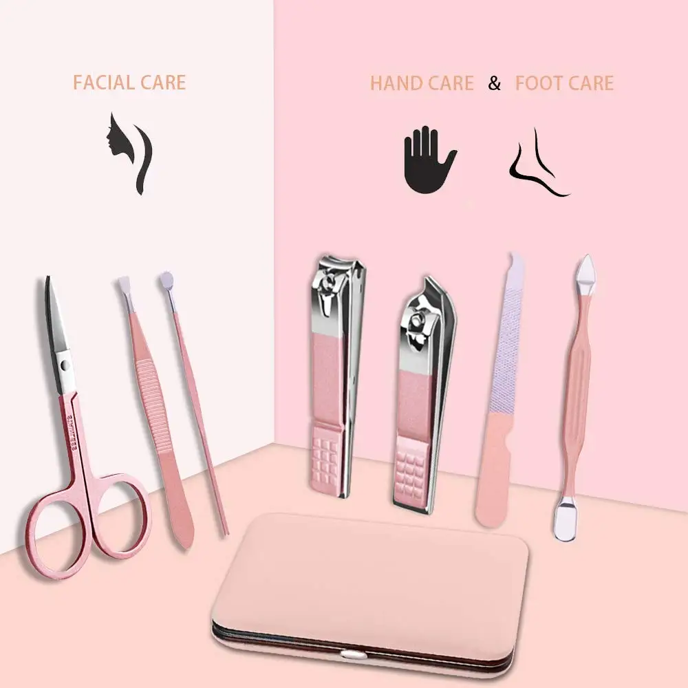 New Nail Clippers Manicure Set, Travel Mini Nail Clippers Kit Pedicure Care Tools, Stainless Steel Grooming kit