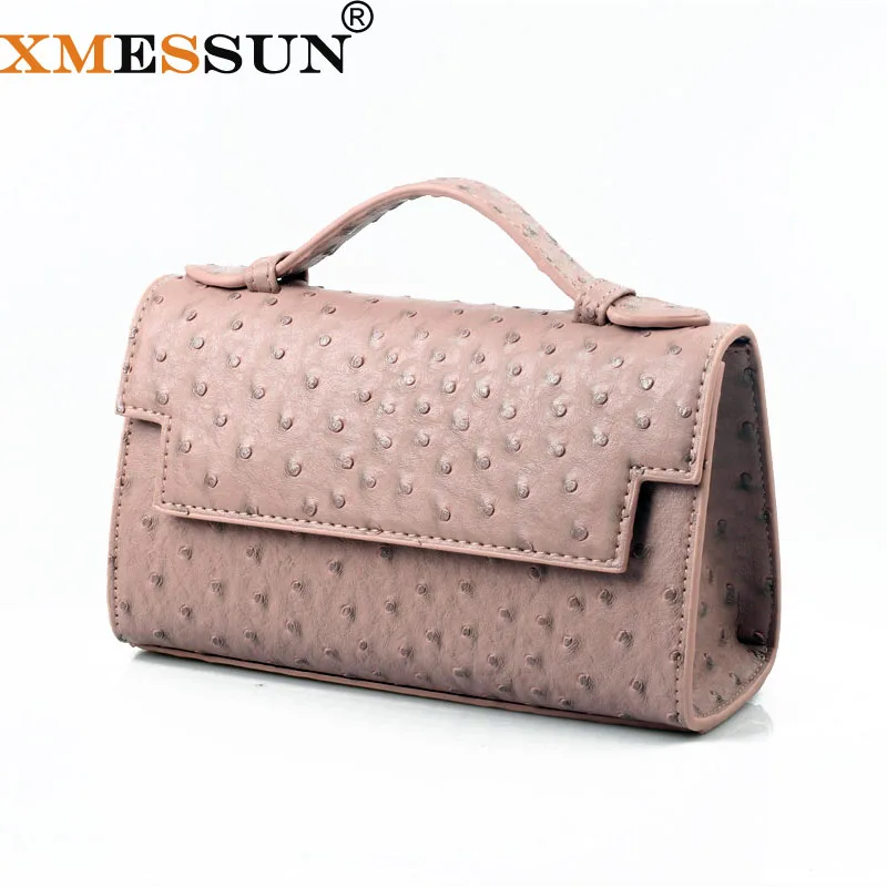 XMESSUN, nuevos bolsos de mano con patrón de avestruz para mujer, bolso de fiesta de noche de diseño a la moda para mujer, bolso de mano de moda de alta calidad, bolsos de mano Ins