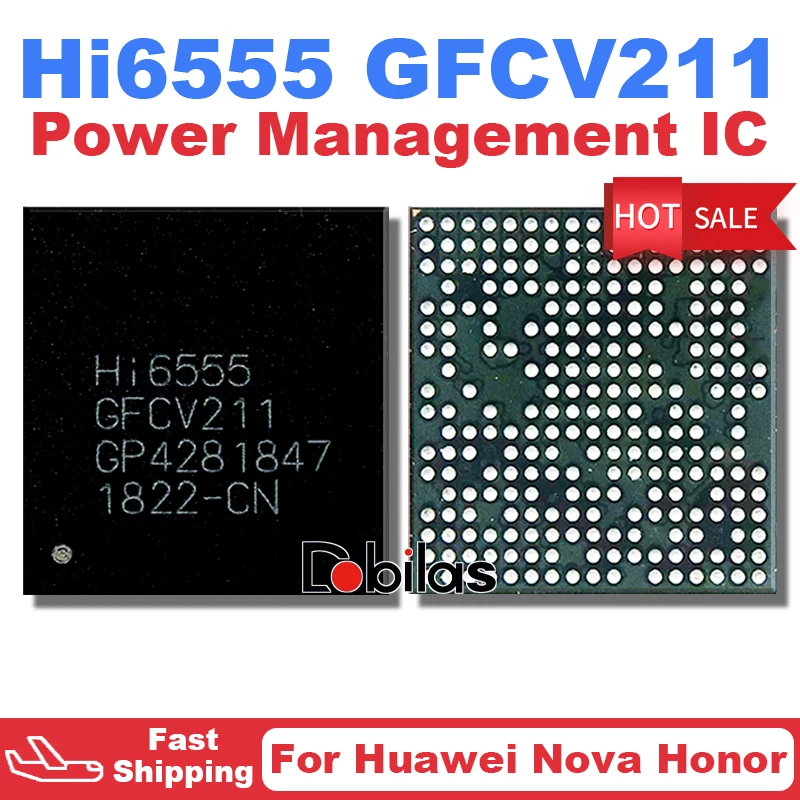 1Pcs HI6555 GFCV211 V211 For Huawei Nova 3 3i Honor 20 8X 9S Play 3 4T Power Supply IC PMIC Integrated Circuits BGA Chip Chipset