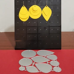 Metal Steel Cutting Dies Layer Round Drop Earring Set 2021 New Craft Die Stencil For Diy Scrapbooking Paper Cards Making Die