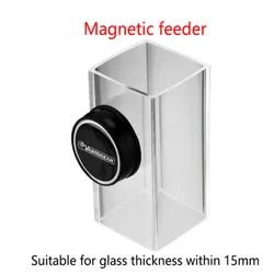 Aquarium Frozen Red Worm Cup Magnetic Feeder Red Nematode Fixed-point Feeder Tube For 15mm thickness