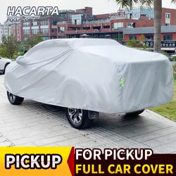 Universal Full Car Cover Snow Cover Waterproof Anti Sunscreen Cover Silver For Pickup Truck RANGER DMAX NAVARA HILUX GWM POER