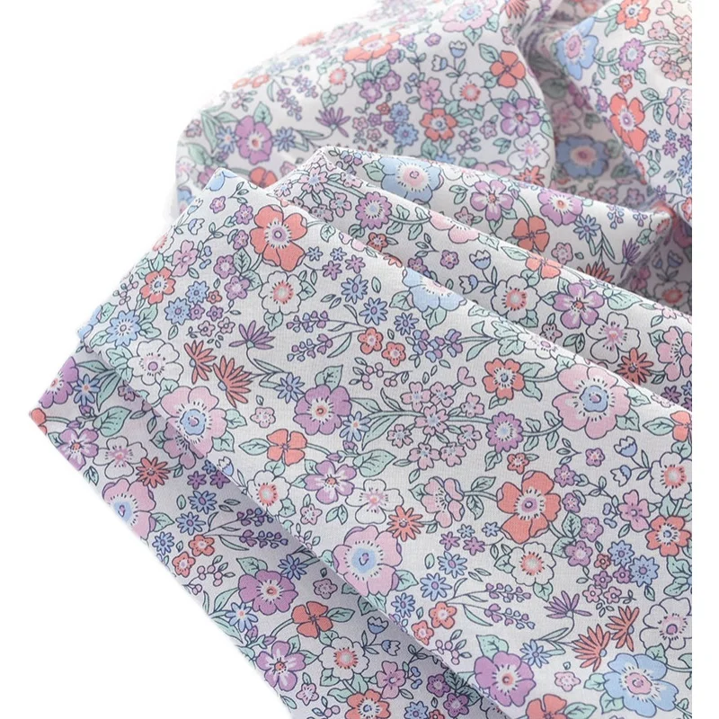 142x50cm Cotton High-Count Floral Sewing Fabric, Making Clothes Dresses Children\'s Clothing Summer Dress Shirt Handmade Cloth