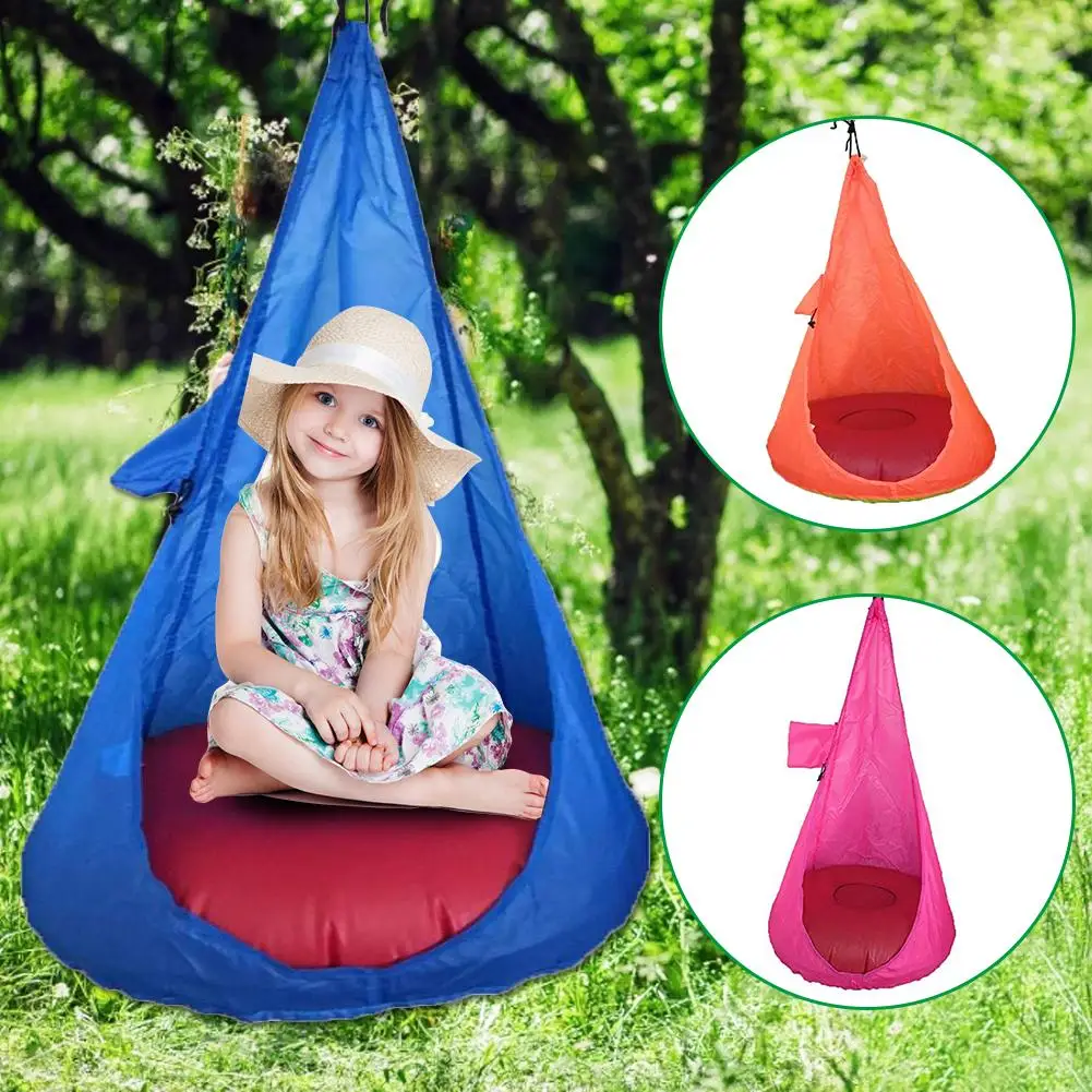 Durable Children Hammock Chair Kids Pod Swing Swing Pod Comfortable Hanging Seat For Indoor And Outdoor Use Playing Game