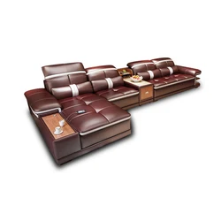 Sofa do salonu zestaw mebli prawdziwa skóra naturalna sofy rozkładana kanapa do salonu puff asiento muebles de sala kanape L sofa cama