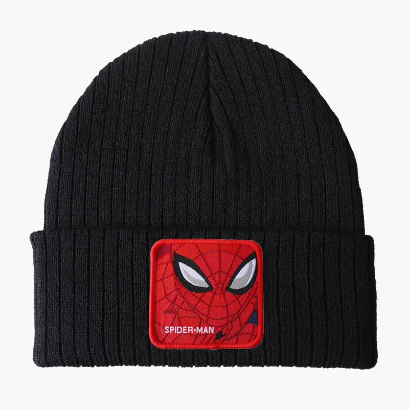 Sombrero de punto bordado de dibujos animados de Iron Man Venom para niños, gorro de lana cálido, regalos de Navidad para niños, Otoño e Invierno