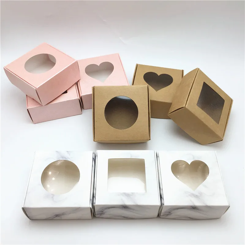 50Pcs Kraft Box DIY Handmade Soap Boxes Wedding Gift Box for Valentine Christmas Gift Boxes