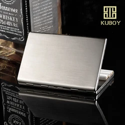 Slim Cigarette Case  Ultra-thin Stainless Steel Tobacco Box Metal Holder 12 Cigarettes of 100mm Long Smoking Accessory Clearance