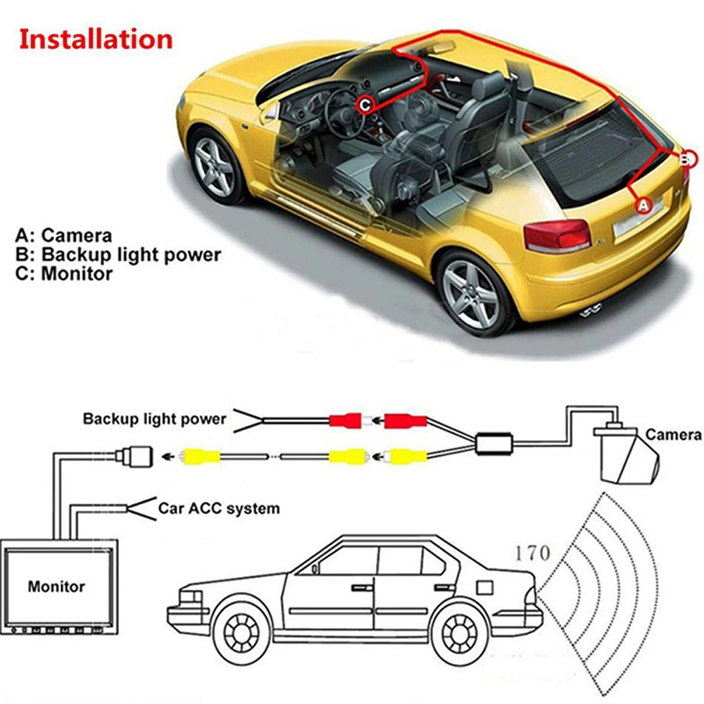 Cámara de visión trasera para coche, sistema de aparcamiento para Volkswagen Touareg Tiguan Passat B5 Polo Sedan CCD