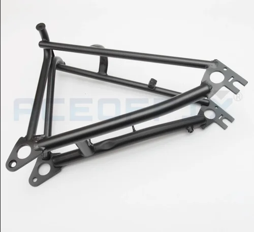 ACEOFFIX-Triangle arrière noir pour cadre de vélo pliant, acier au chrome molybdène, accessoires T1