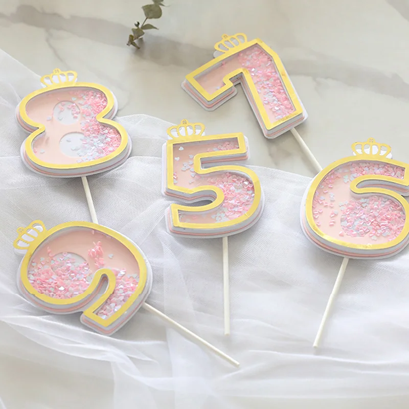 

Sequins Digital Candle Birthday Number Cake Candle 0 1 2 3 4 5 6 7 8 9 Cake Topper Girls Boys Baby Party Supplies Decoration