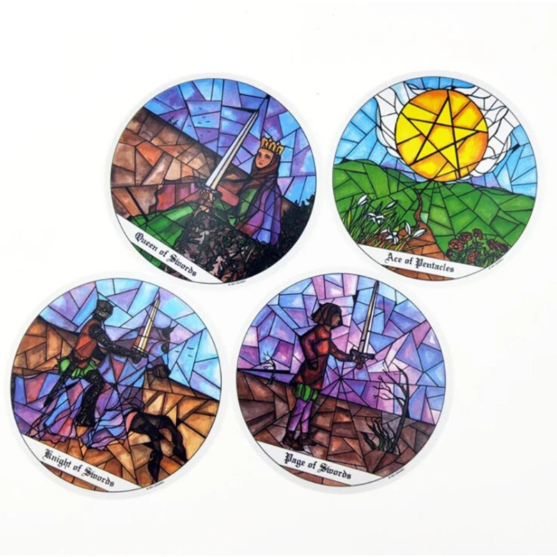 78Pcs Classic Round Monastery Cloister Tarot Cards Deck Play English Board Card Gifts Toys