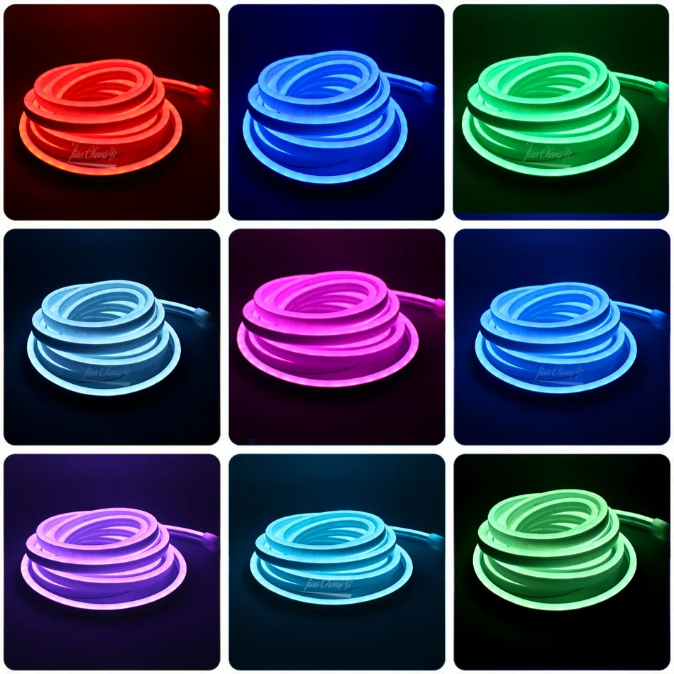 RGB Neon lights 6x12mm 3535 96LEDs/m Flexible LED Strip lithg Tape DC12V Bluetooth-compatible Smart controller 24Key remote Kit