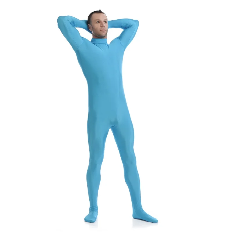 Czarny kombinezon Zentai męskie chłopięce całe ciało Zentai body dla dorosłych druga skóra kombinezony Supersuits elastan Unitard Catsuit — zdjęcie 5