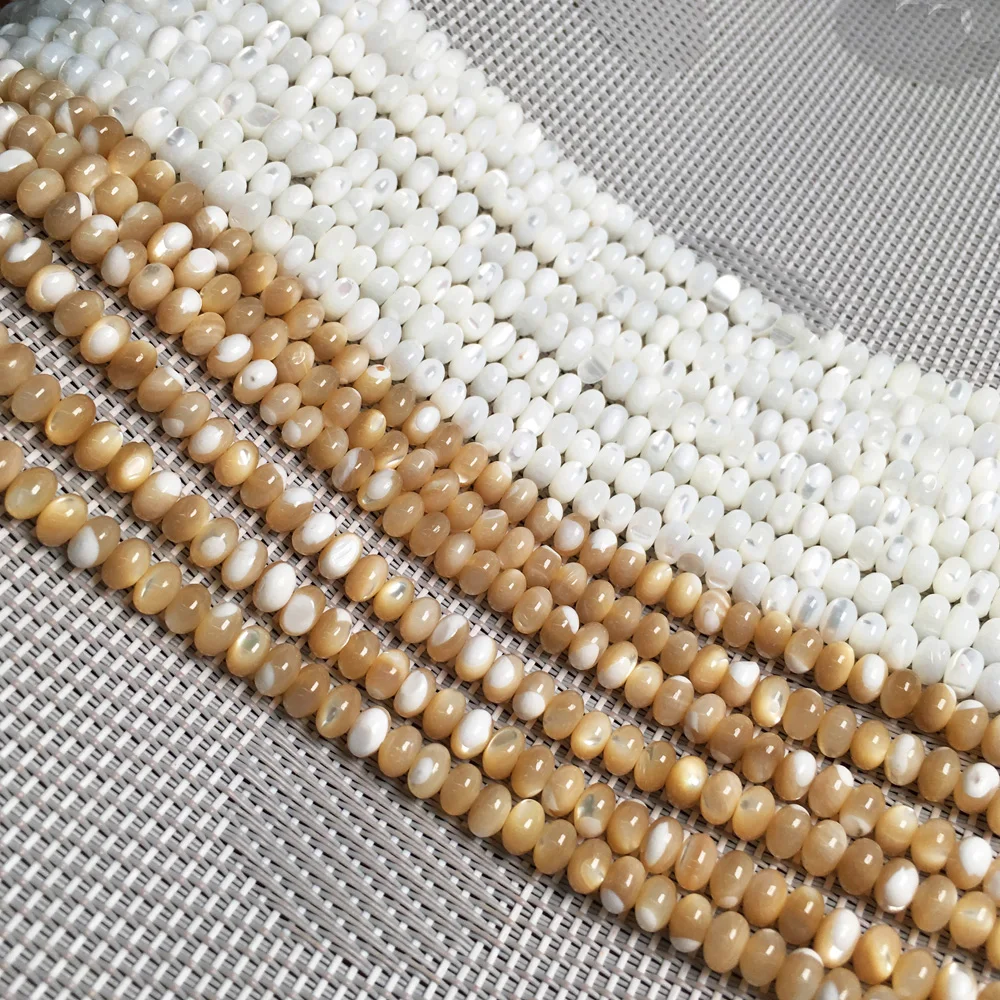 Natural shell beading Round Mother Of Pearl loose beads isolation bead for Jewelry Making DIY for bracelet necklace Accessories