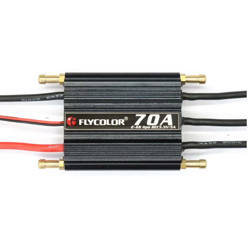 Flycolor 70A ship model ESC is suitable for no more 75cm boat brushless waterproof ESC Boat ESC XT60 plug