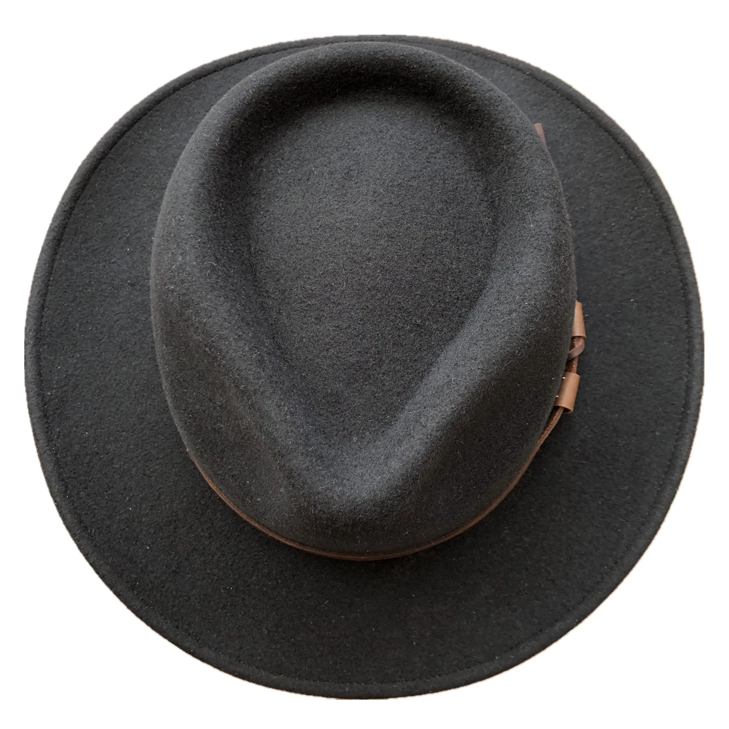 Black Crushable Packable  Fedora Western Outback Cowboy  Hat For Men