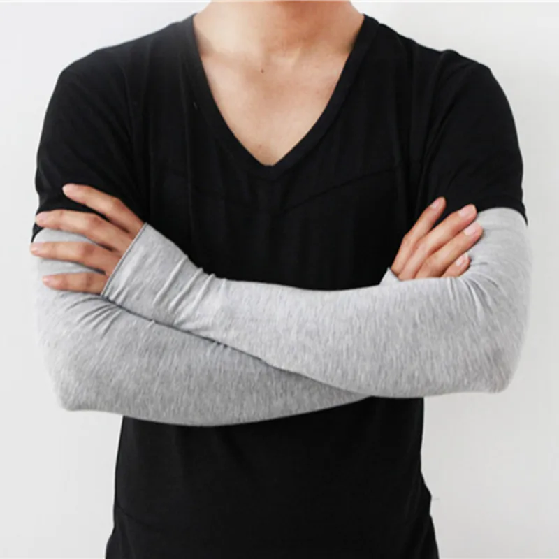 New Men Sun Gloves Long Half Refers To The Outdoor Sleeve Driving Cycling Modal UV Sleeves Arm Warmers