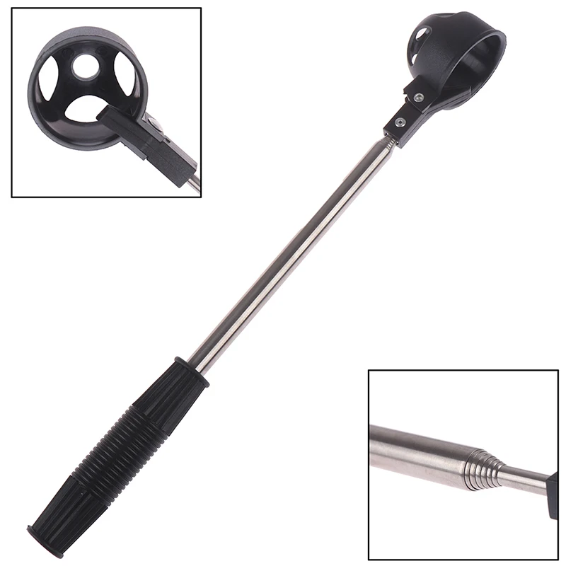 Retractable Scoop Telescopic Golf Ball Retriever Pick Up Steel Saver Shaft Tool Telescopic Stainless Steel Shaft Scoop