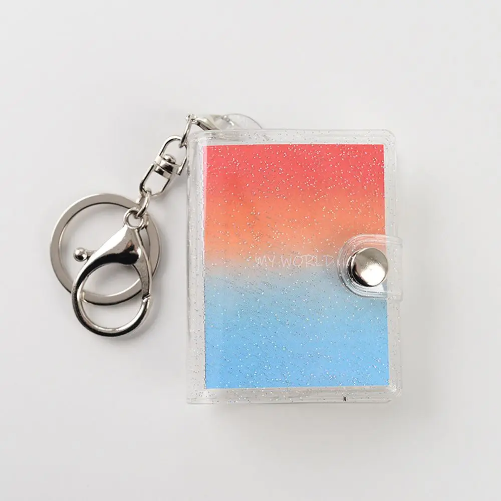 

Photo Holder Albums Pendant Binder Pocket Photo Keychain Card Book Keyring Collection Card Holder Photo Album Keychain Card Bag