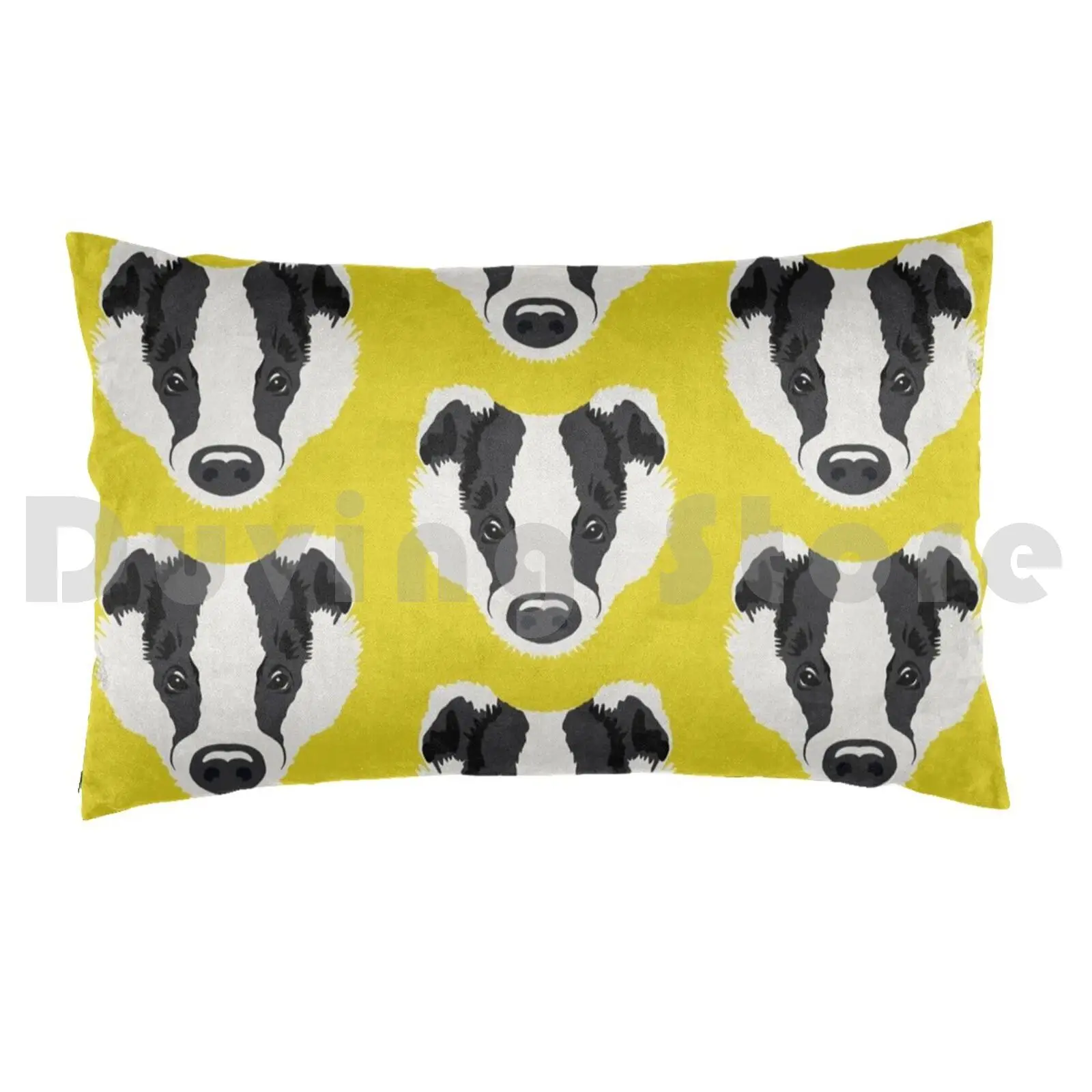 Badger Face Pillow Case Printed 50x75 Badger Europe Zookeeper Face Geocreate Portrait Simple Wild Animal